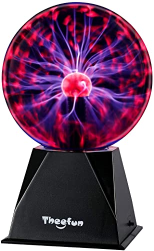 Theefun Bola de plasma mágica, 15 cm, bola electrostática, sensible al tacto, juguete educativo, parpadea, luz estroboscópica, lámpara de plasma, efectos de luz esféricos