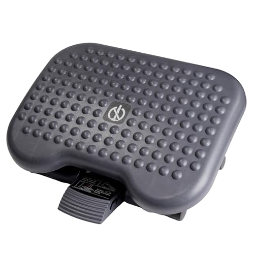 Raylu Paper® - Reposapiés para oficina y hogar, antideslizante y con efecto masaje, ajustable en altura e inclinación, ayuda a mejorar la postura y la circulación. (Modelo 20)