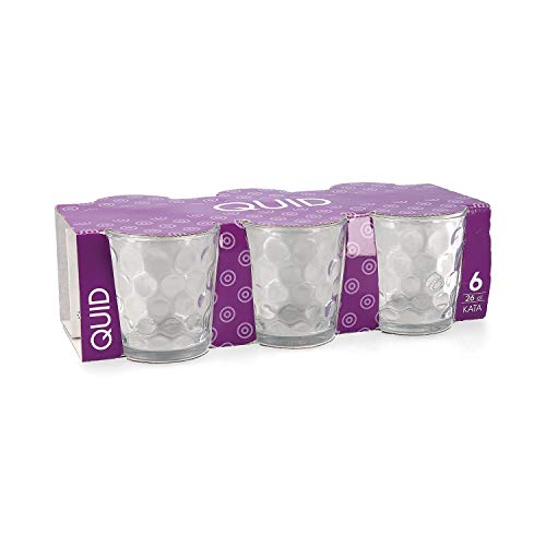 Quid Kata - Set 6 vasos forma baja 26cl, Aptos para lavavajillas, vidrio, 6 Unidad (Paquete de 1)