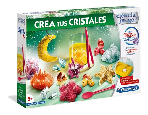 Clementoni - Crea tus Cristales - juego cientÃ­fico a partir de 8 aÃ±os, juguete en espaÃ±ol (55288)
